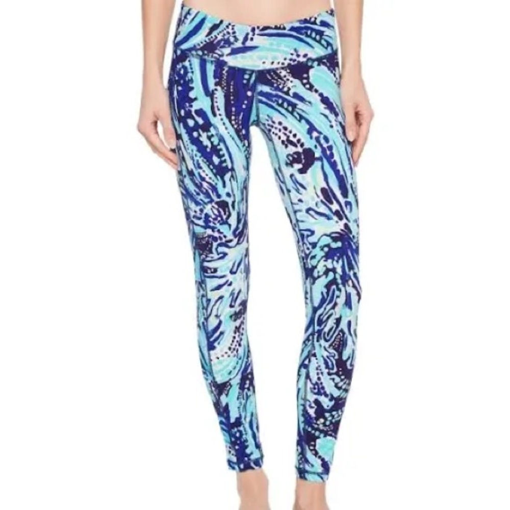 Lilly Pulitzer Luxletic Weekender Leggings Mid-Rise 24" Crash the Bash Size Med